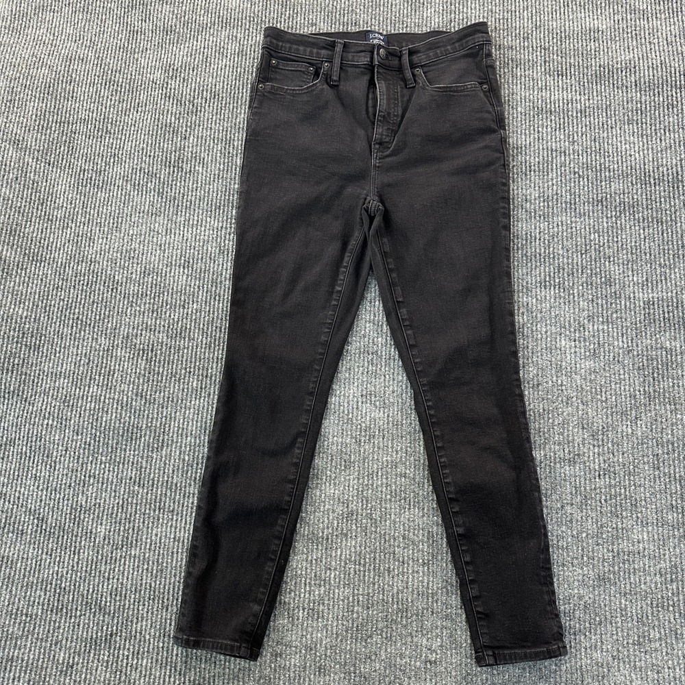 J.Crew 10" High Rise Skinny Jeans Womens Size 29 Black Denim Stretch Pants Basic